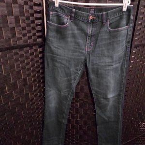 J.Crew Mens Jeans Size 35x32 The Driggs Slim Fit Straight Leg Mid Rise Blue